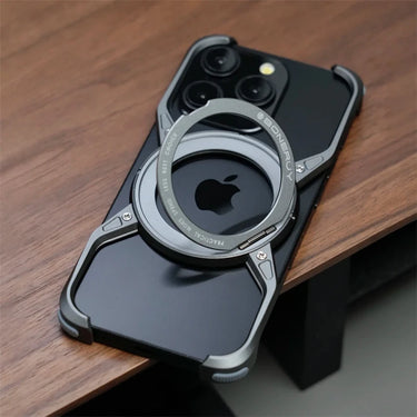 MagSafe Armor™ Frameless Aluminum Phone Case – Shockproof Protection for iPhone 16, 15, 14, 13 Pro Max